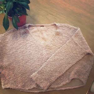 Free People Sweater Popcorn Cropped Cotton women